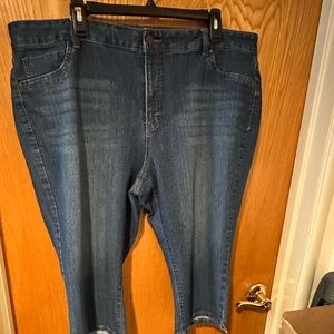 Plus Size Denim Capris